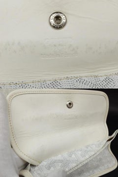 Goyard Chevron Goyardine St Louis with Pouch 232815 White Coated Canvas Tote