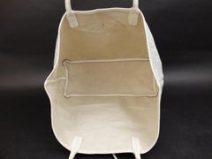 Goyard Chevron Goyardine St Louis with Pouch 234047 White Leather Tote