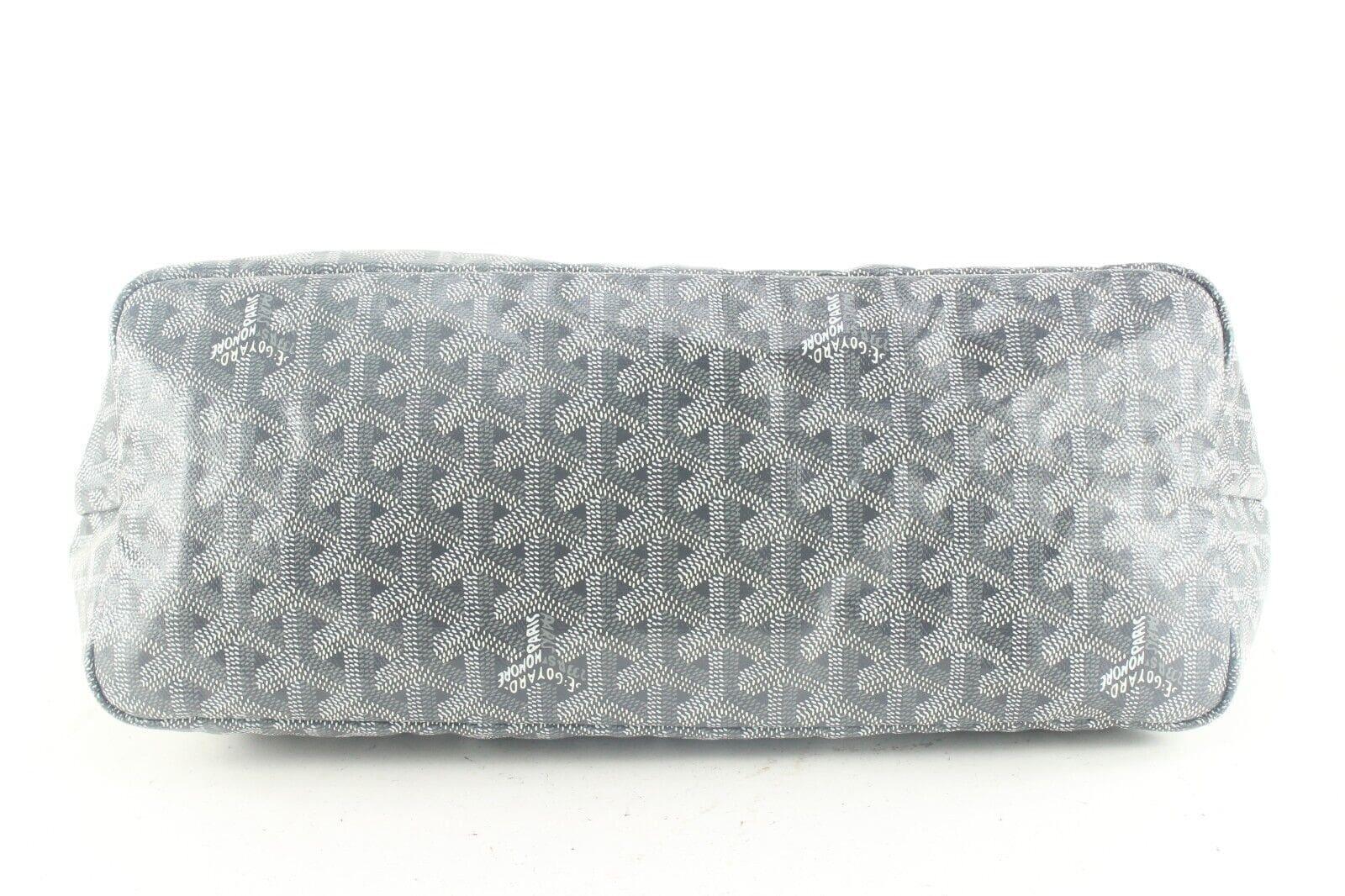 Goyard St Louis PM Fourre-tout gris chevron avec pochette 1GY829K en vente 1