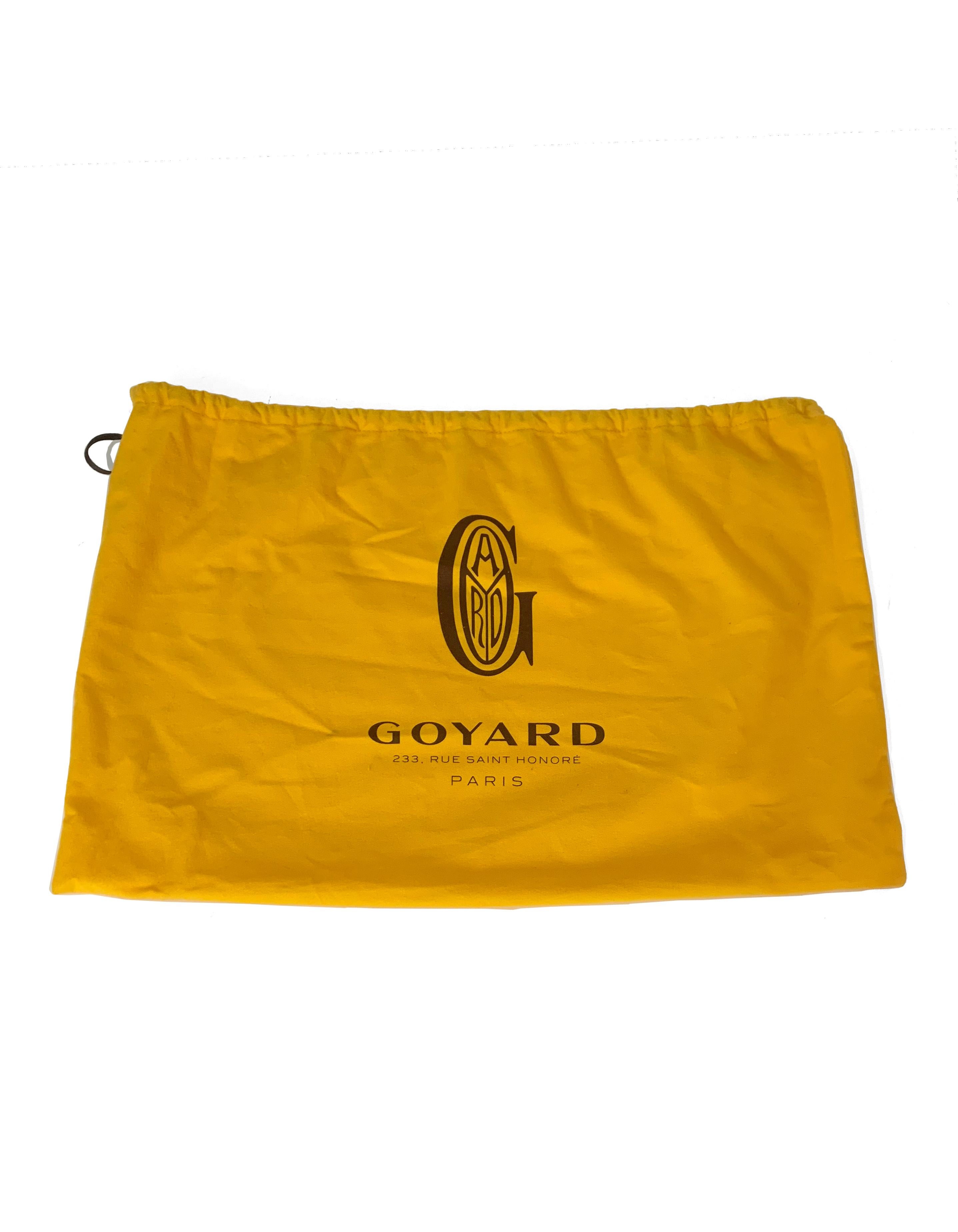 Goyard COLLECTORS White Goyardine Saint Louis PM Tote Bag w/ Stripe & Crown 6