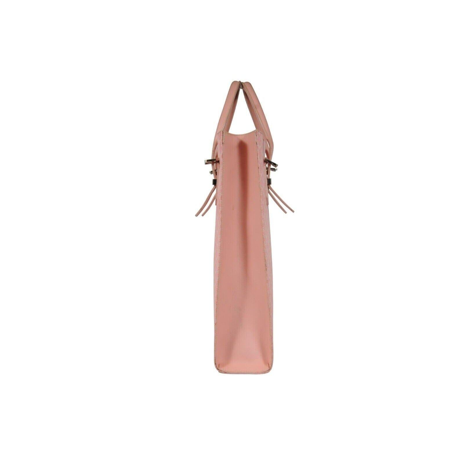 Goyard Comores Tote Bag Rose Pink Purple Striped Canvas Travel Top Handle Purse For Sale 7