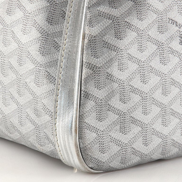 Goyard Limited Edition Small Gray Croisiere Bag with Crossbody Strap