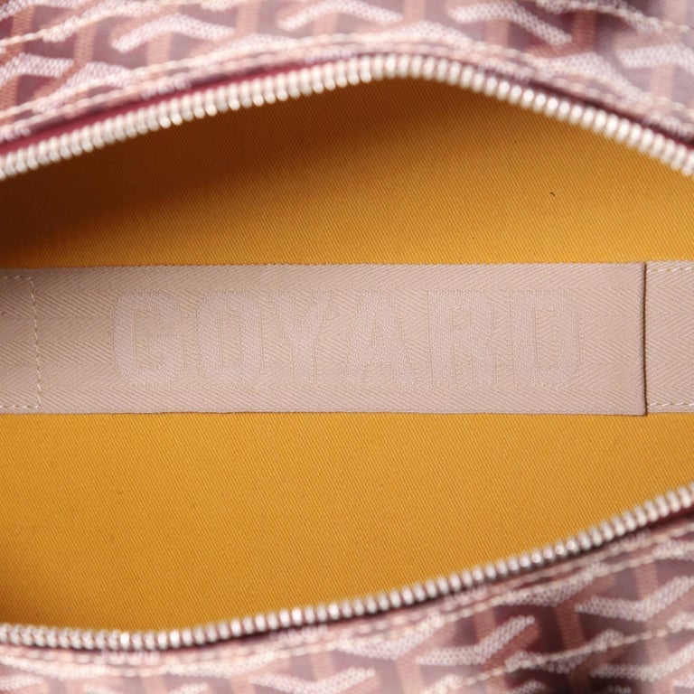 Goyard Croisiere 45 Duffle Travel Bag Yellow Canvas Leather Gym
