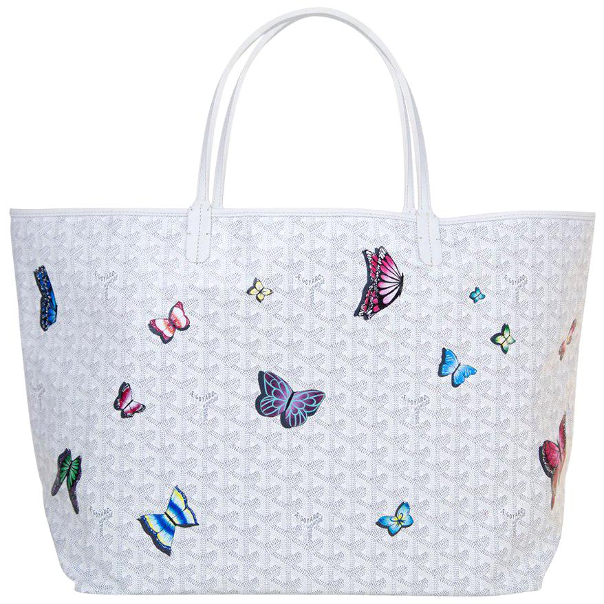 goyard white tote bag