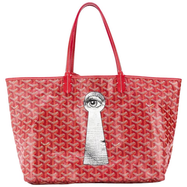 Goyard White St Louis PM Tote Bag with Pouch 113gy45