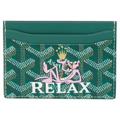 Goyard Customised Pink Panther Green Saint-Sulpice Cardholder