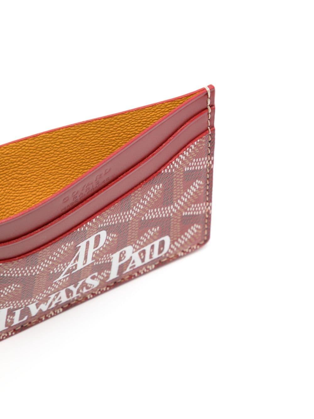 Goyard Customised Red Saint-Sulpice Cardholder In Excellent Condition In London, GB