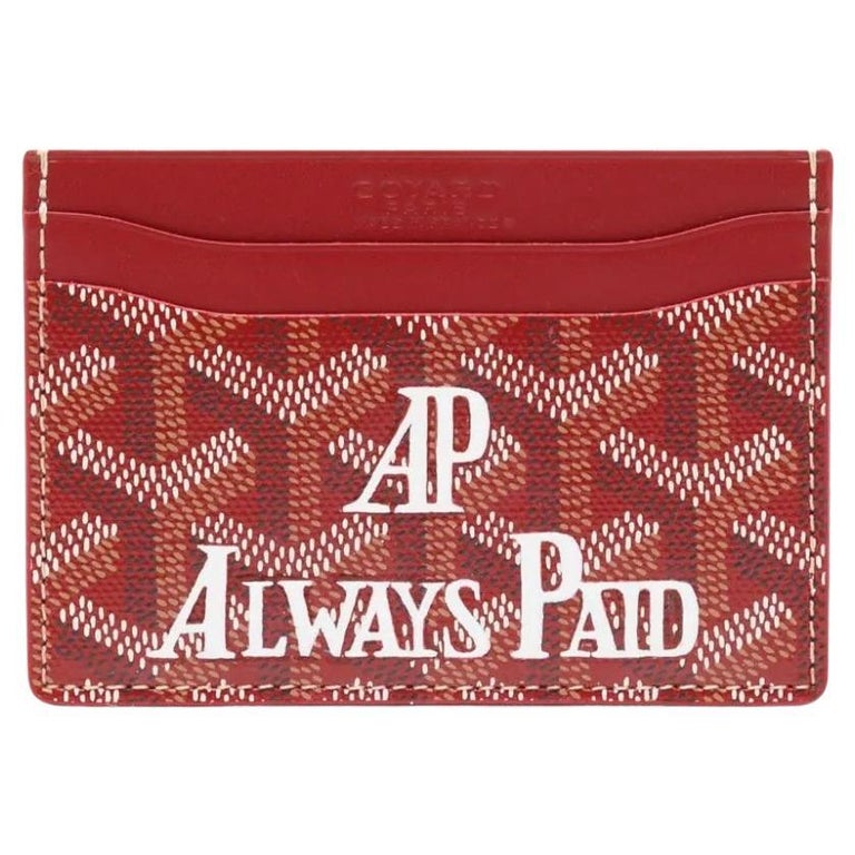 Custom Wallet Goyard Id Card Holder Goyard Customised Red Saint