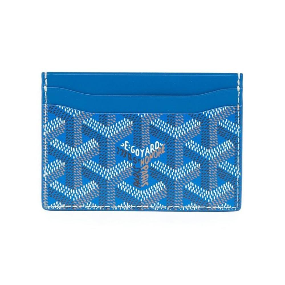 Goyard maßgeschneiderte Scrooge McDuck Amex St Sulpice Blaue Brieftasche für Damen oder Herren