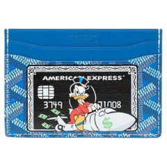 Goyard Customised Scrooge McDuck Amex St Sulpice Blue Wallet