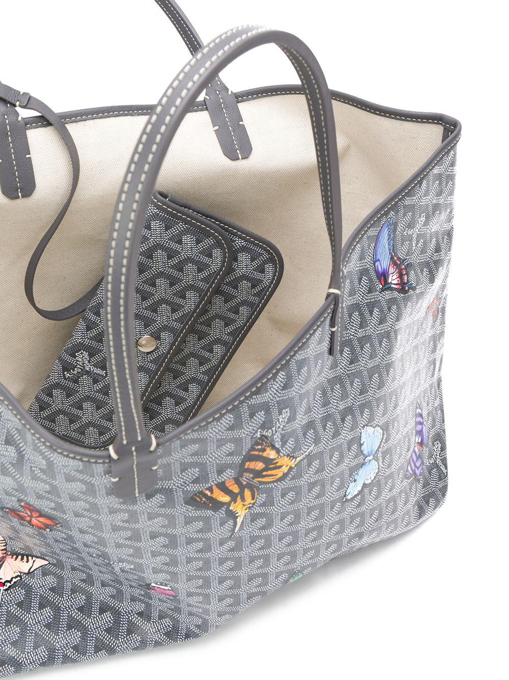 Gray Goyard Customized Grey 'Butterflies' Monogram St Louis PM Bag