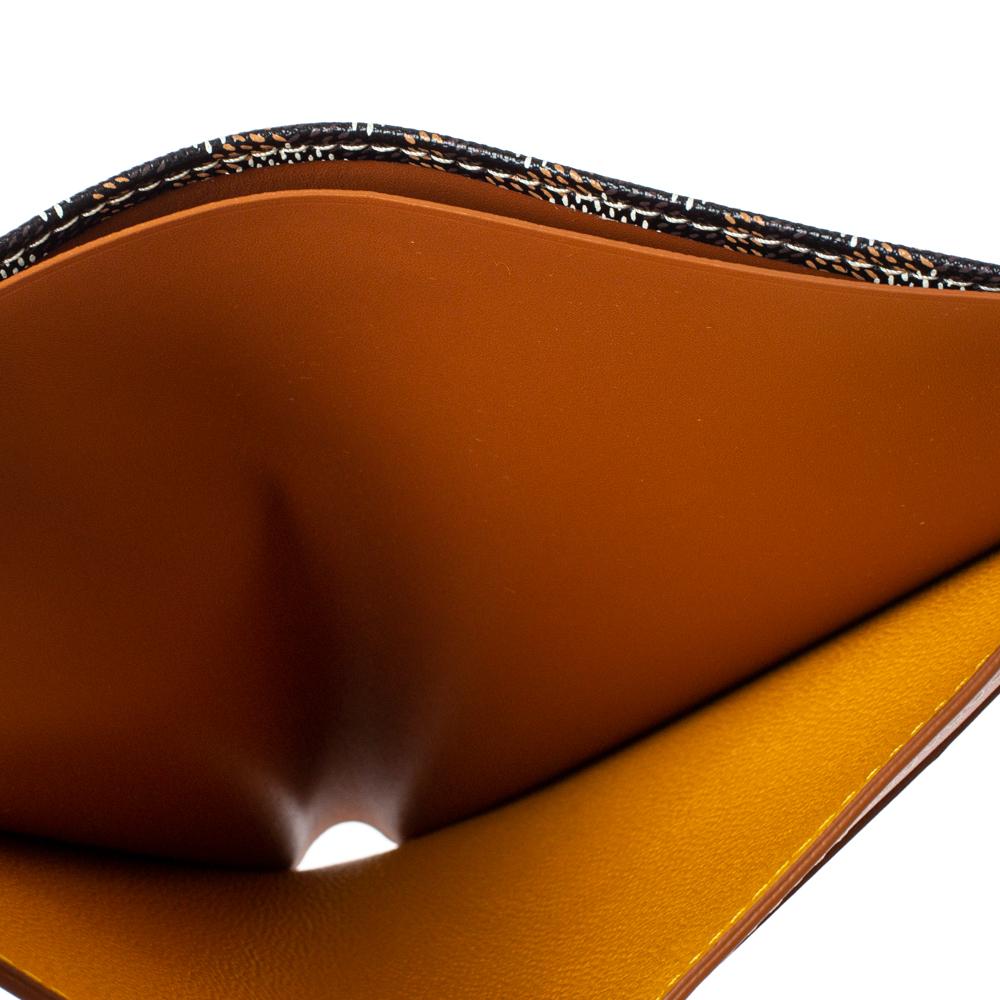 Goyard Dark Brown Goyardine Coated Canvas Grenelle Passport Holder 2