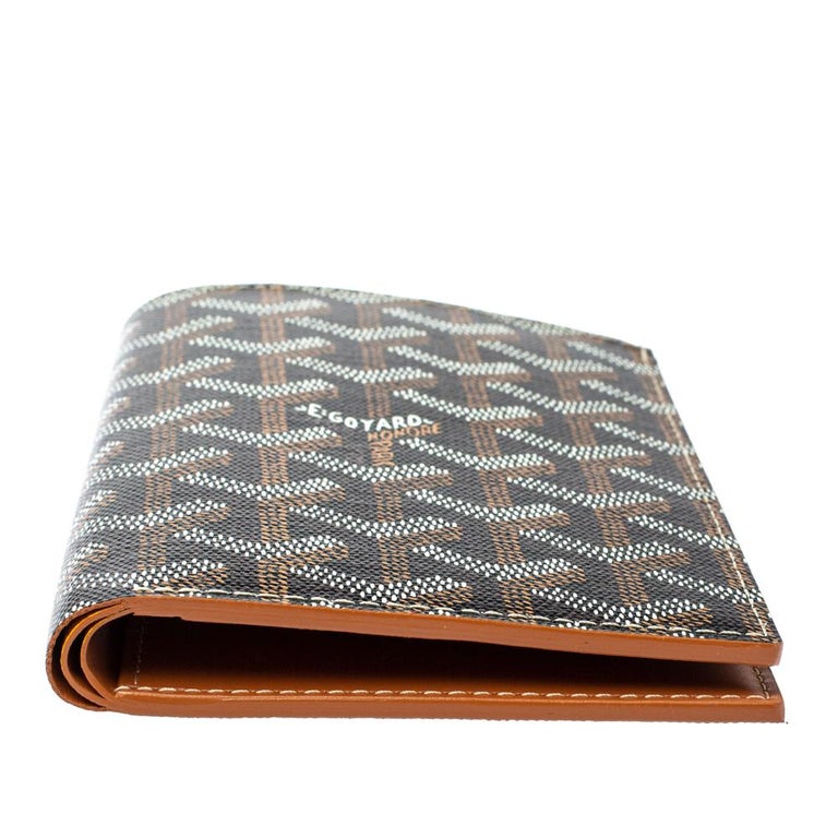 Goyard Dark Brown Goyardine Coated Canvas Grenelle Passport Holder at  1stDibs