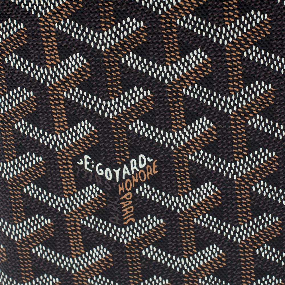 Women's Goyard Dark Brown Goyardine Coated Canvas Grenelle Passport Holder
