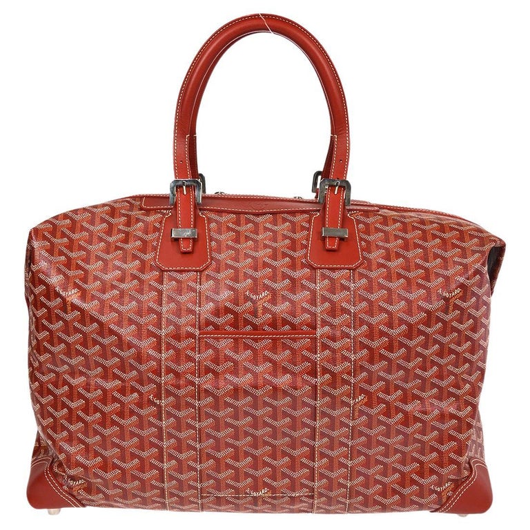 Goyard Duffle Boeing 45 Travel Handbag in Red 67461 For Sale at 1stDibs