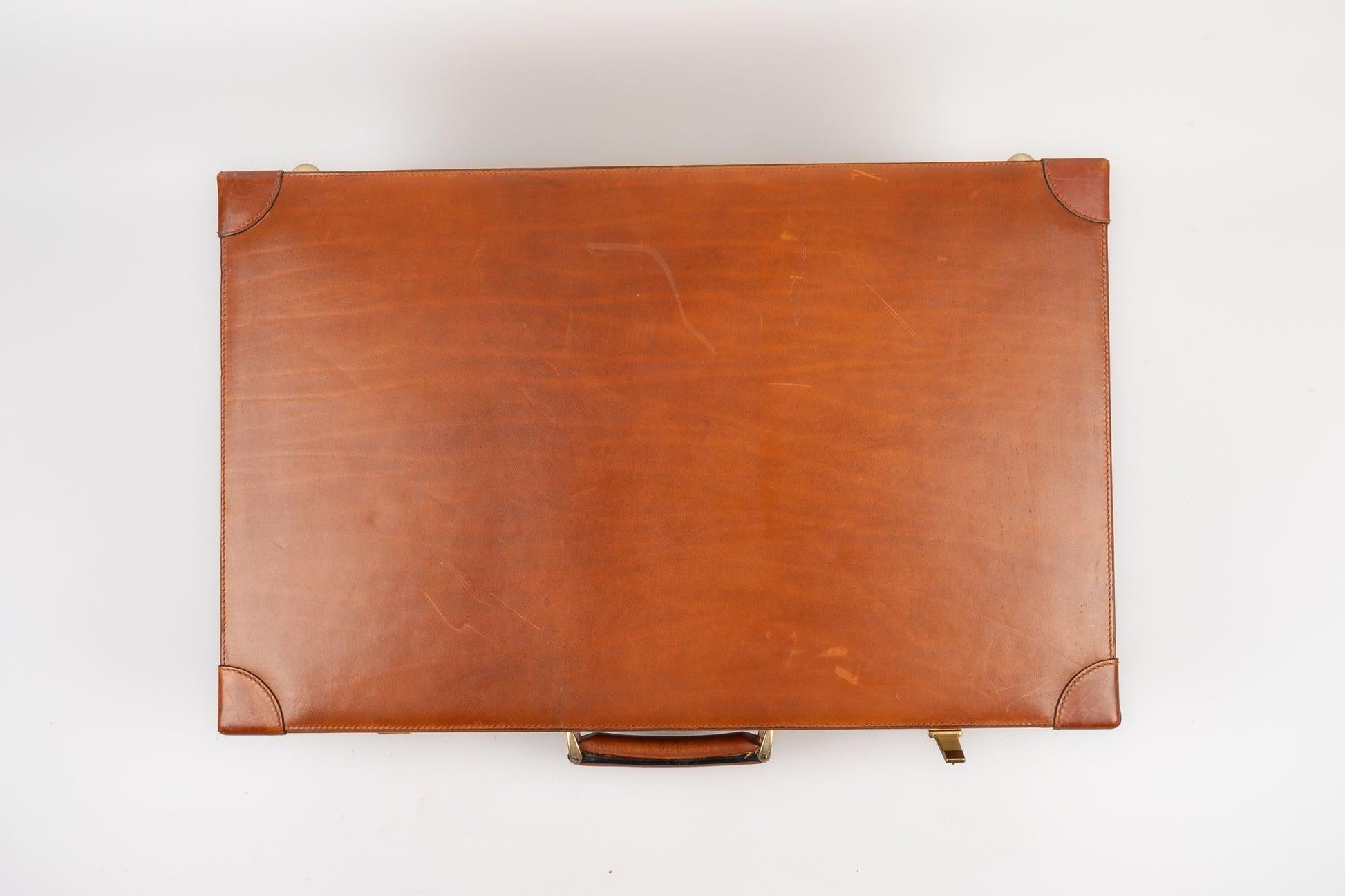 Goyard Fawn Leather Suitcase For Sale 5
