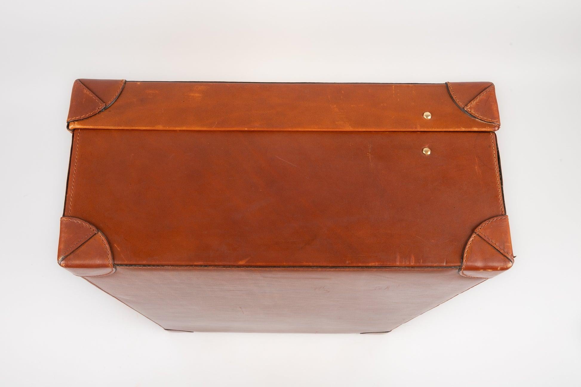 Goyard Fawn Leather Suitcase For Sale 1
