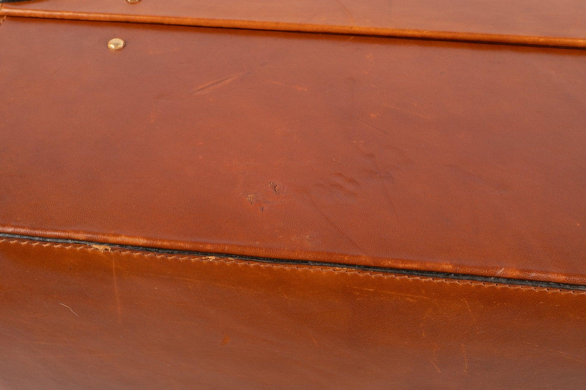 Goyard Fawn Leather Suitcase For Sale 2
