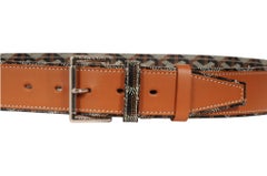 Goyard Florida II Gürtel Größe 90 29 30 31 Braun Goyardine Canvas Leder 5-Loch