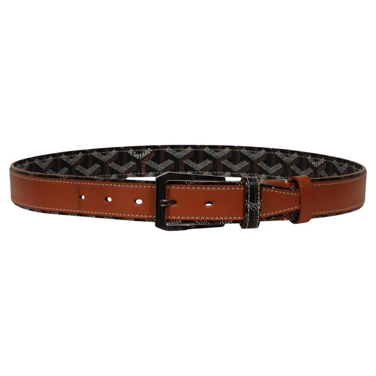 Goyard Fregate Belt 95 33 34 Black Brown Leather Goyardine  display picture 3
