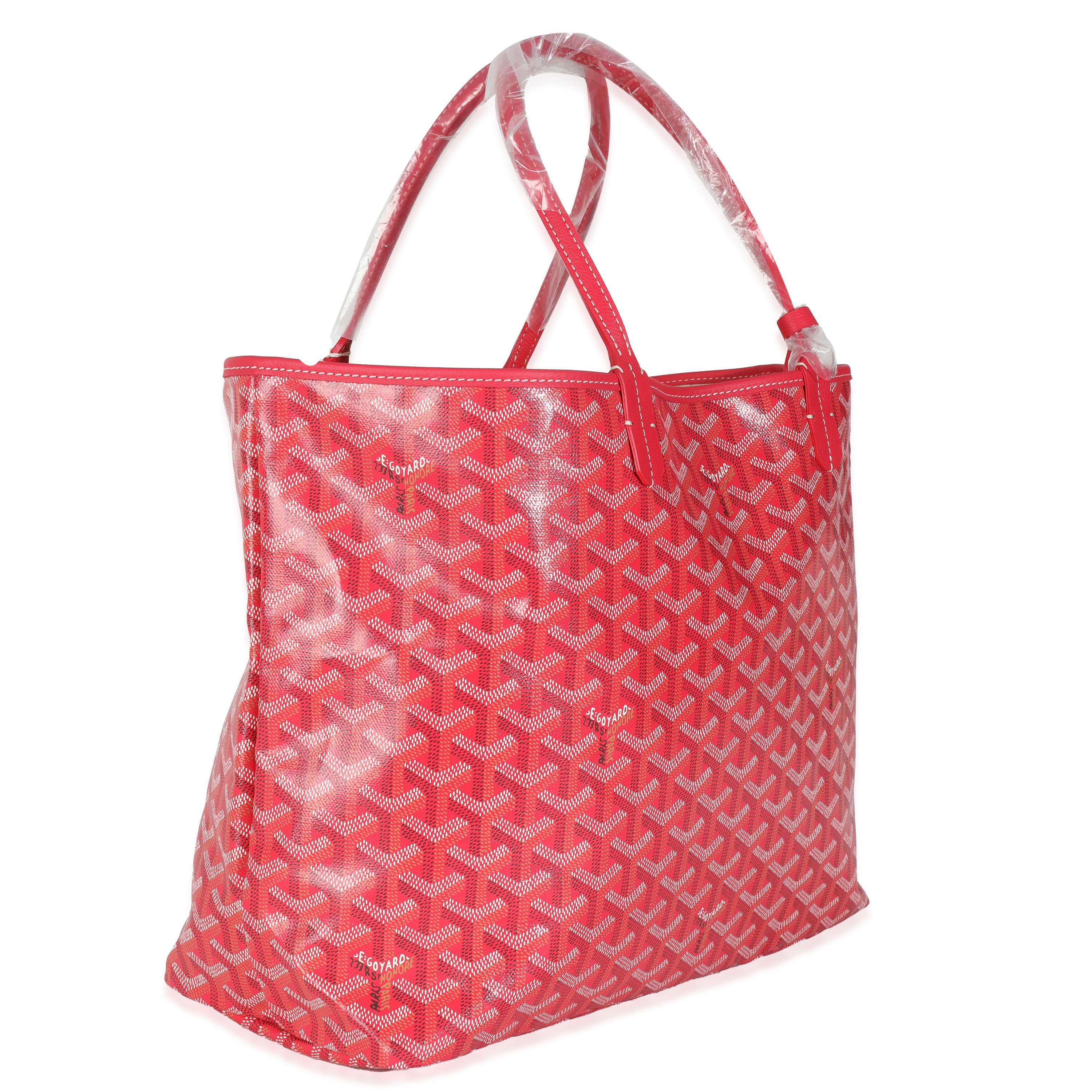 Pink Goyard Fuchsia Goyardine Canvas Le Jardin Saint Louis PM For Sale