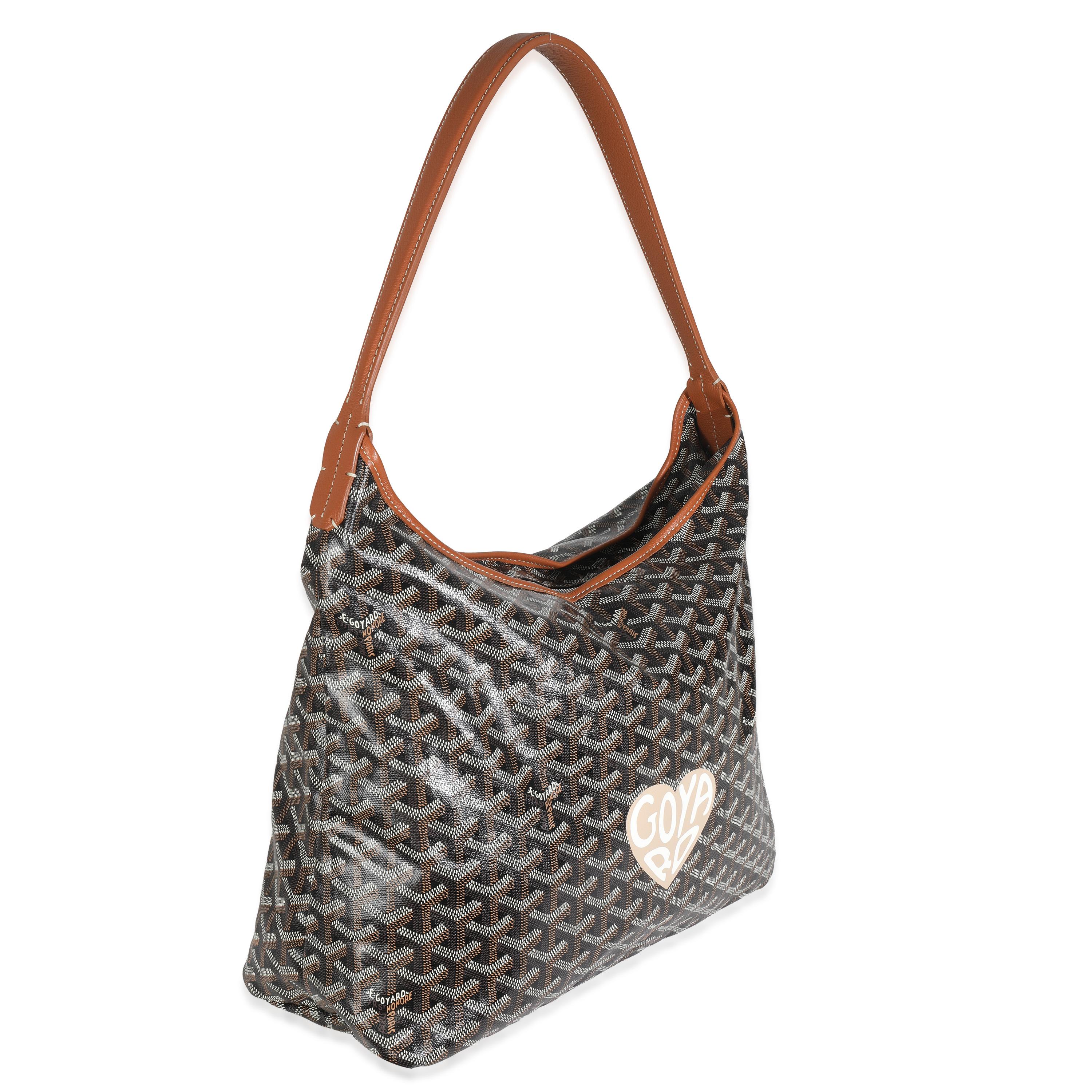 Gray Goyard Gold Black Goyardine Boheme Hobo For Sale