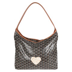 Goyard Gold Black Goyardine Boheme Hobo