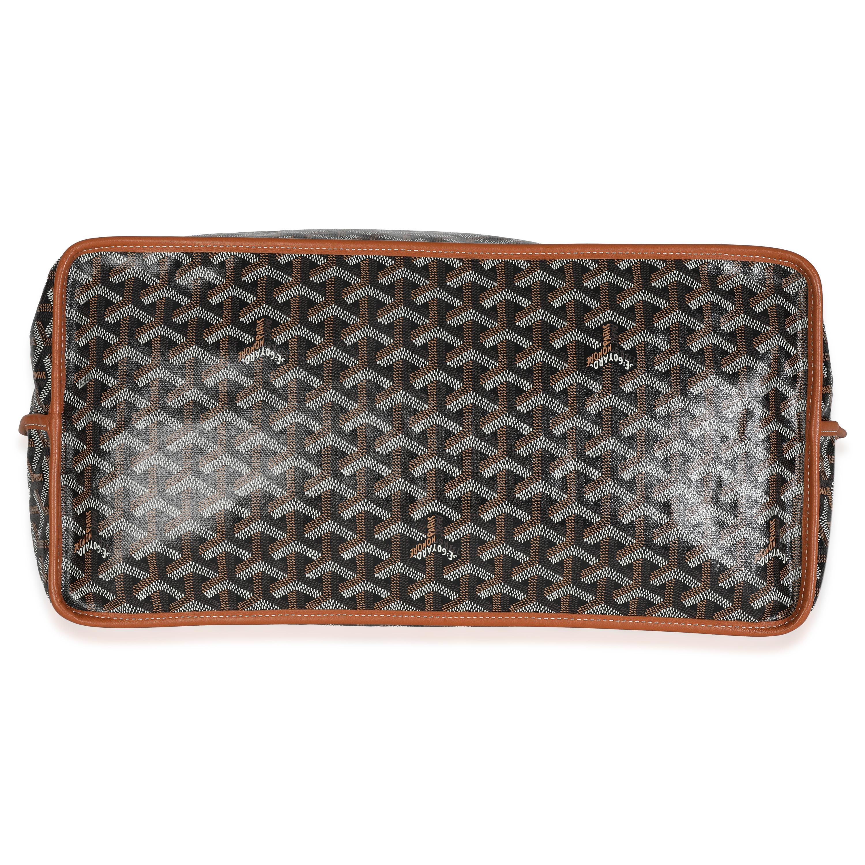 Goyard Gold Schwarz Goyardine Segeltuch Anjou GM im Angebot 2