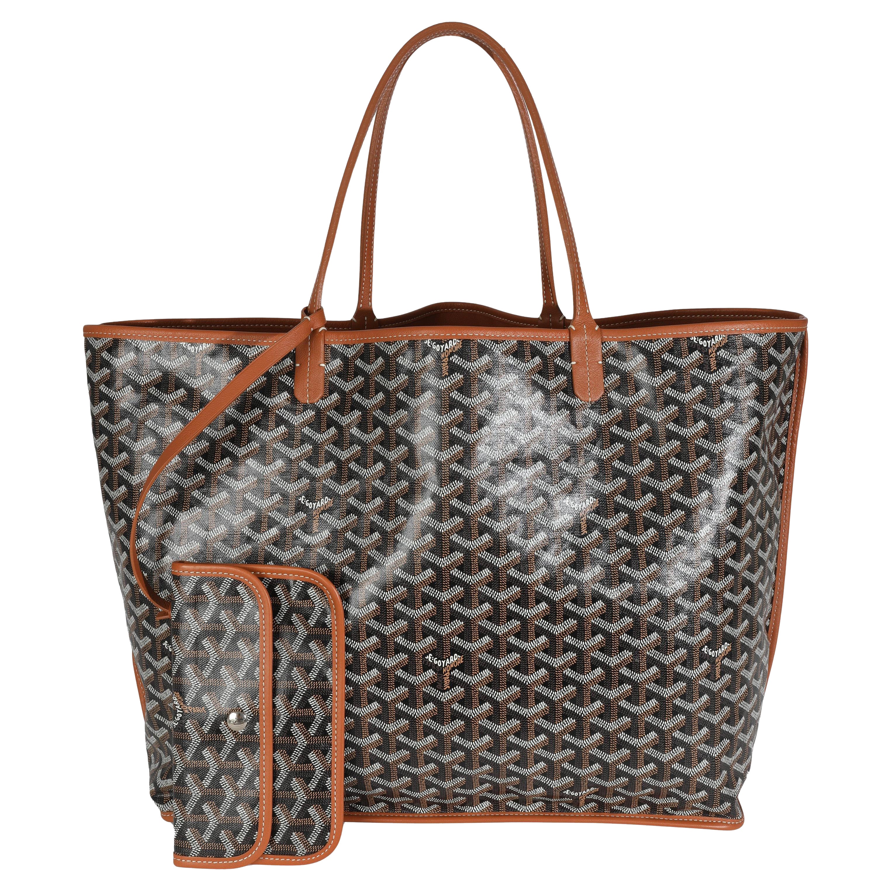 Goyard Or Noir Goyardine Toile Anjou GM