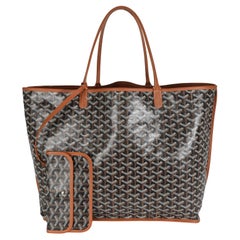 Goyard Or Noir Goyardine Toile Anjou GM