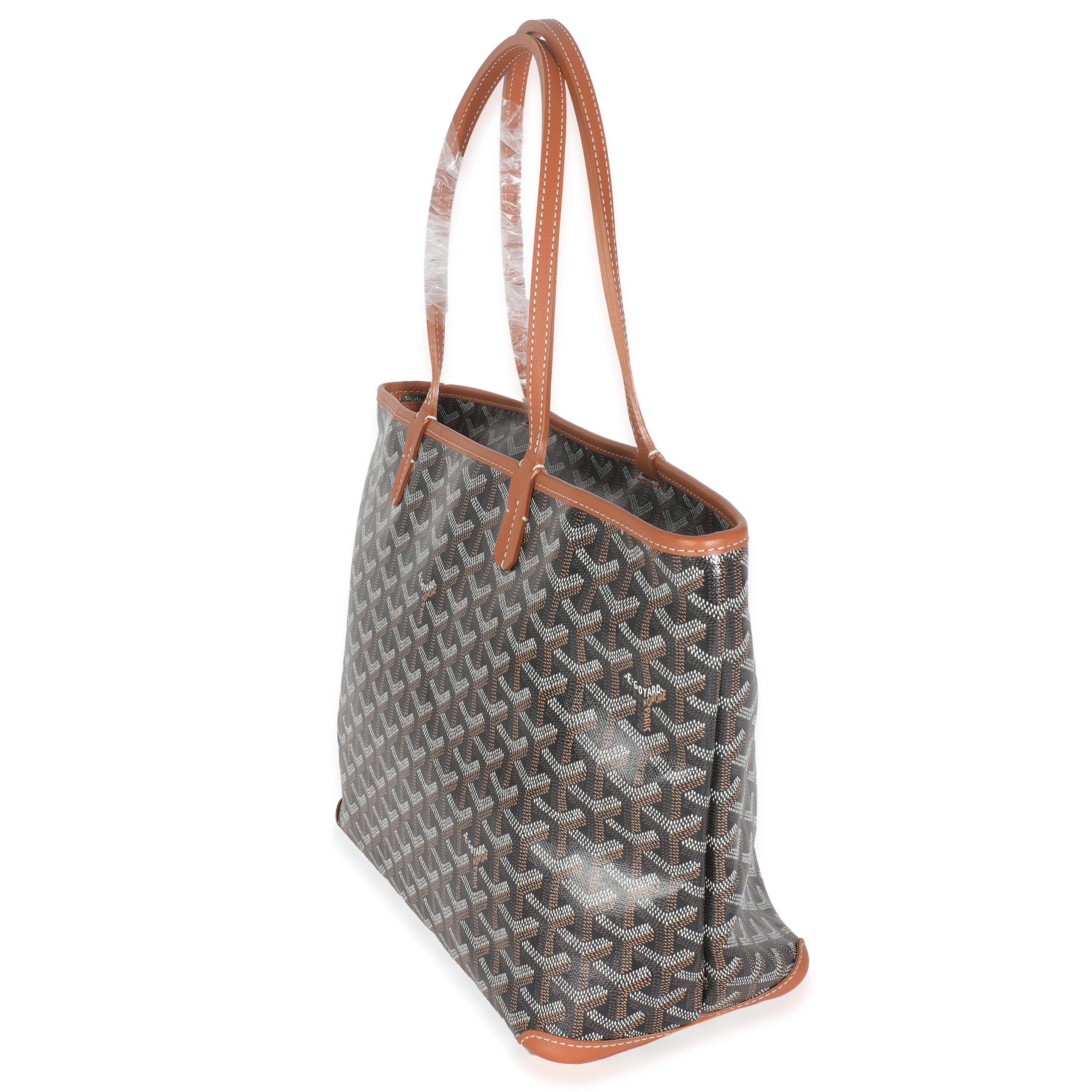 da uomo o donna Goyard Oro Nero Goyardine Tela Artois MM in vendita