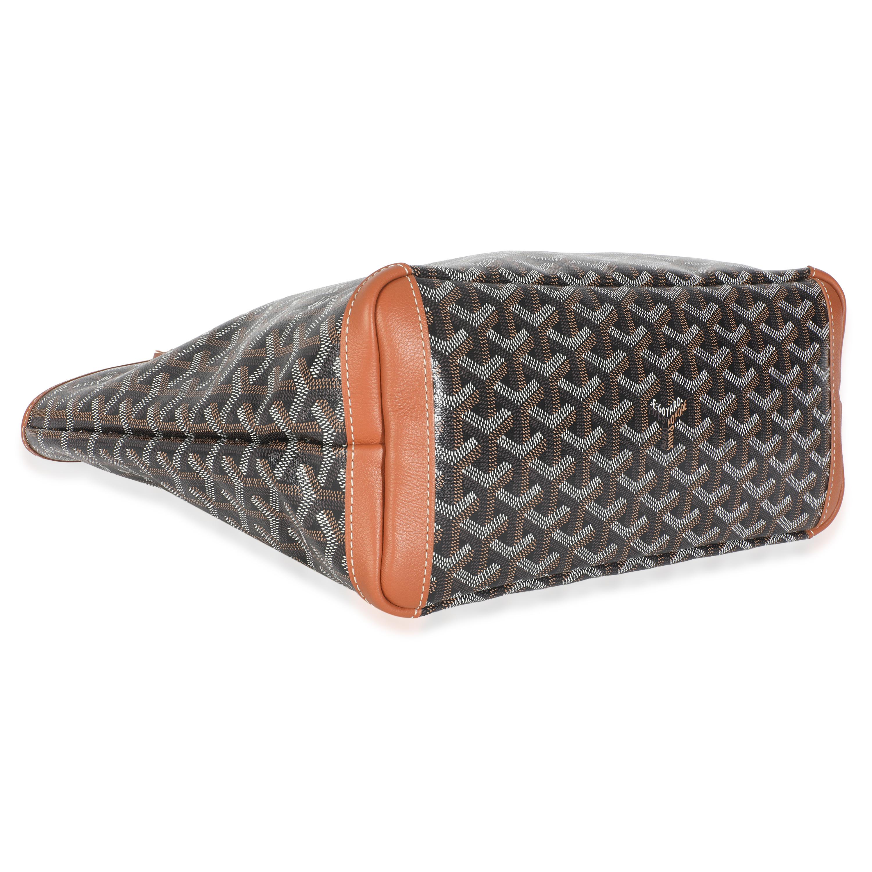 Goyard Oro Nero Goyardine Tela Artois MM in vendita 1