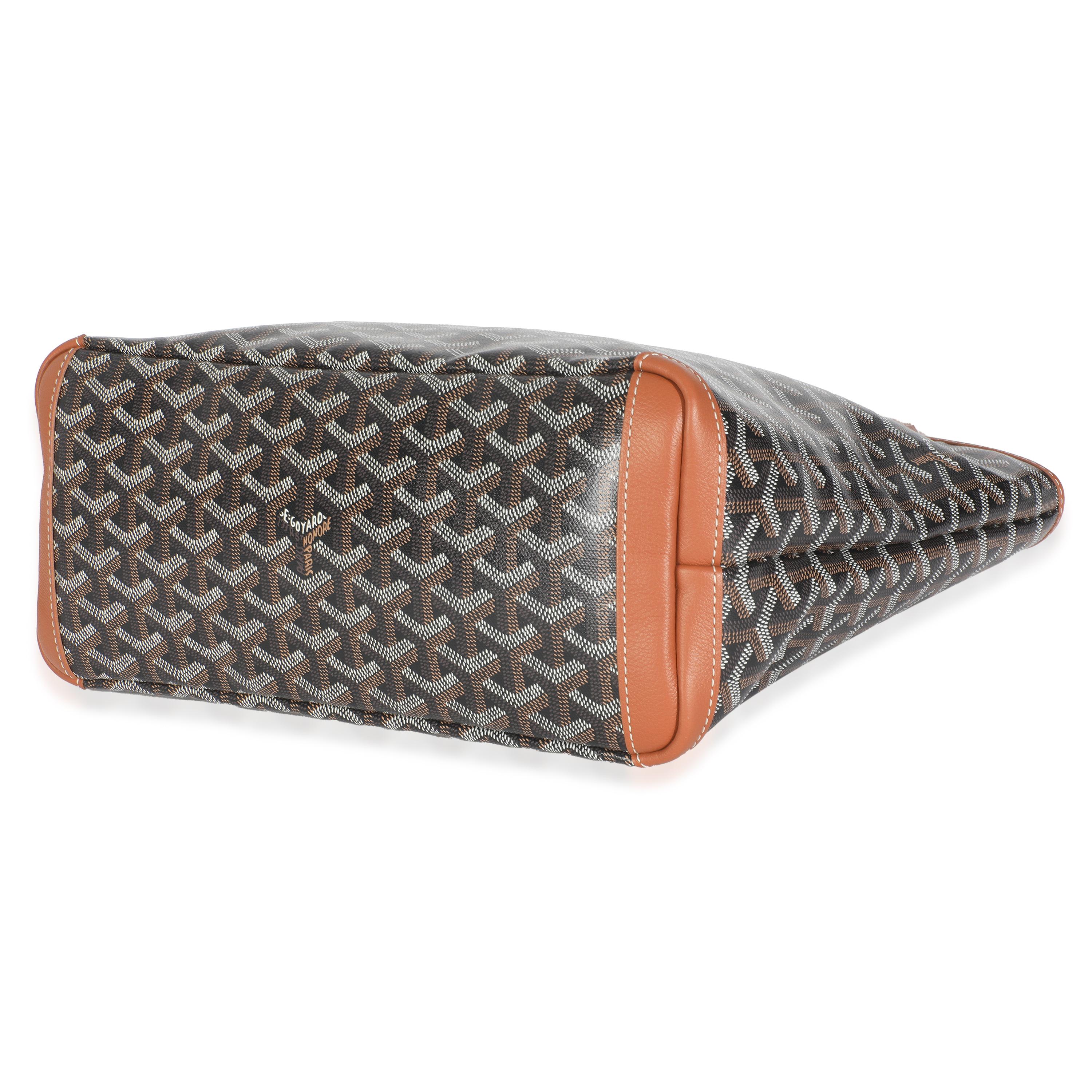 Goyard Oro Nero Goyardine Tela Artois MM in vendita 3