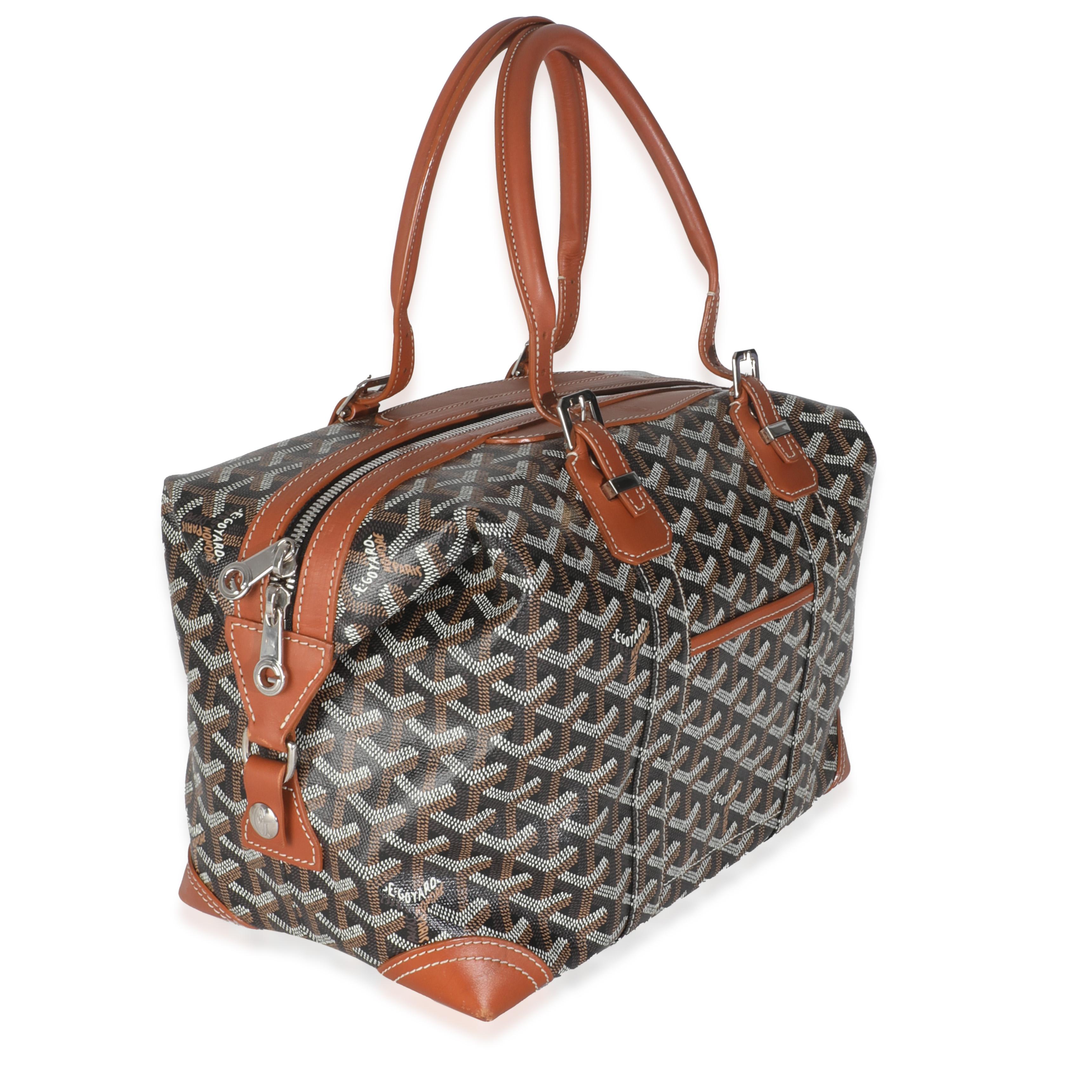 Gris Goyard Gold Black Goyardine Canvas Boeing 30 en vente
