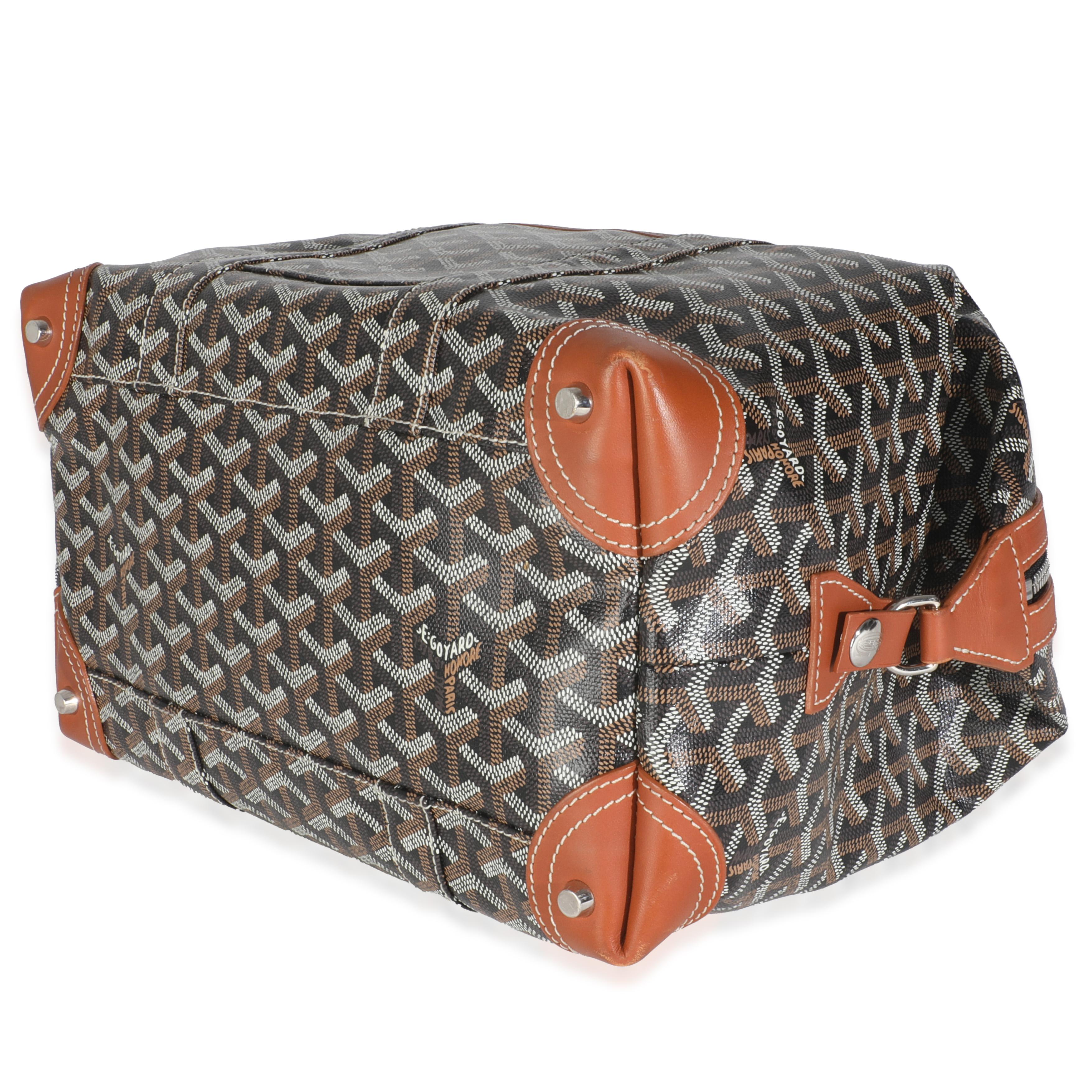 Goyard Gold Black Goyardine Canvas Boeing 30 Pour femmes en vente