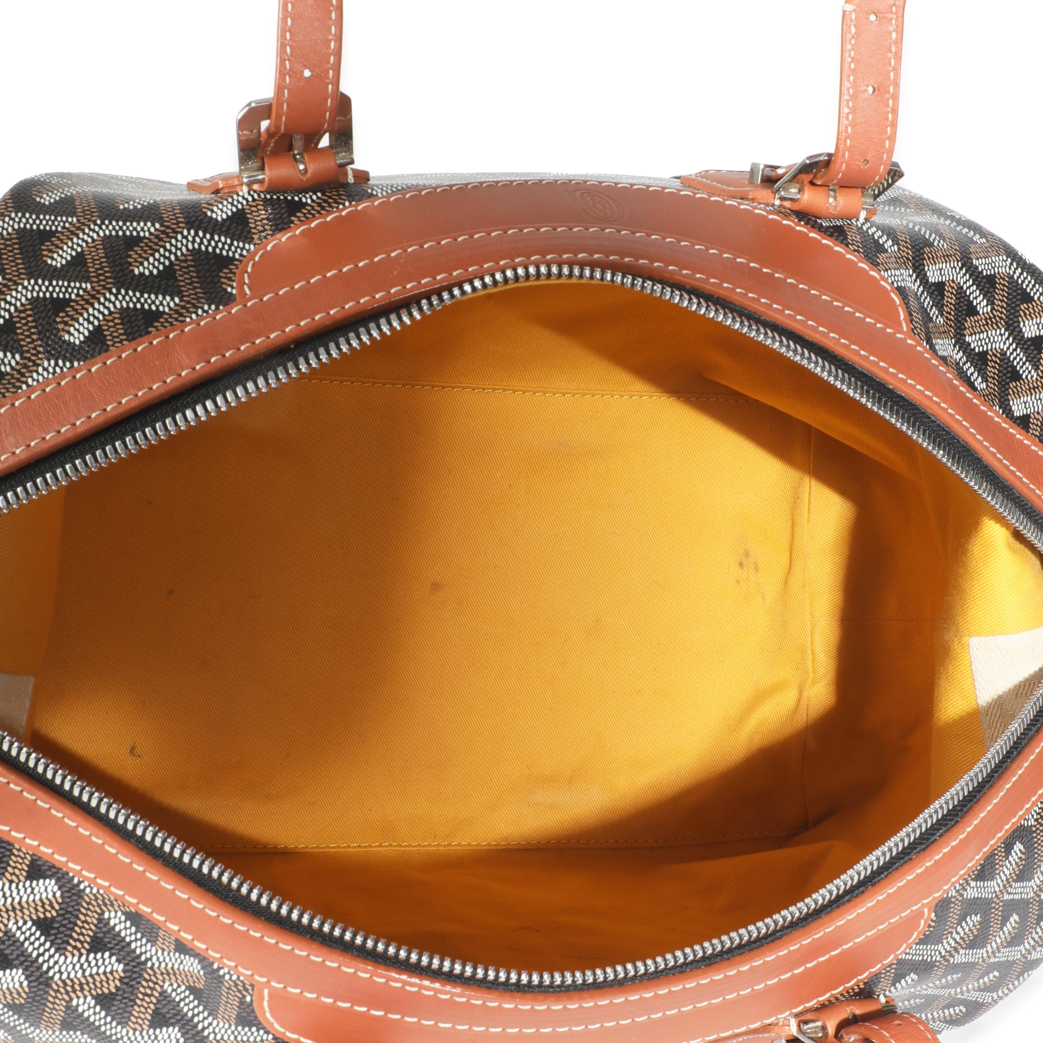 Goyard Gold Black Goyardine Canvas Boeing 30 en vente 1