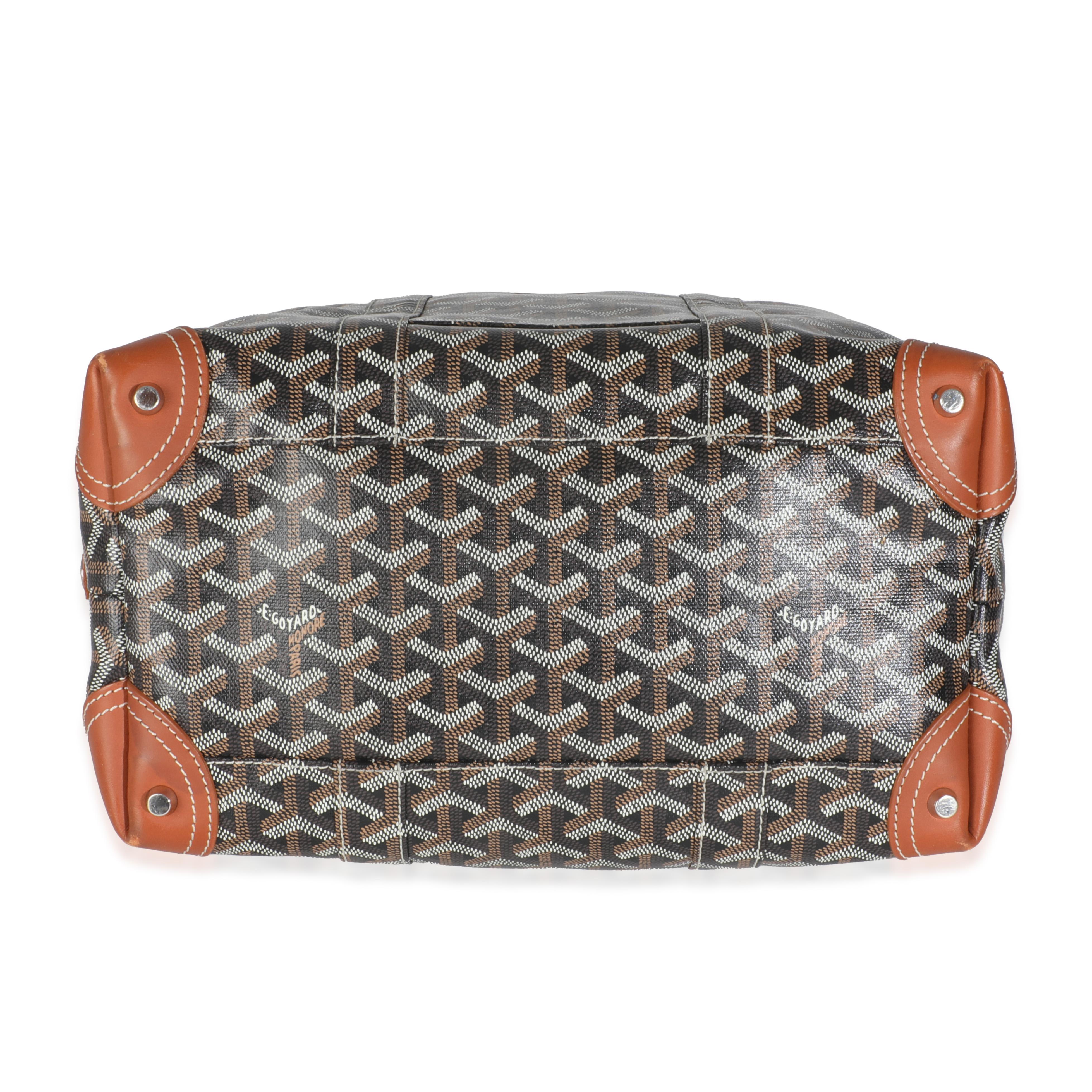 Goyard Gold Black Goyardine Canvas Boeing 30 en vente 3