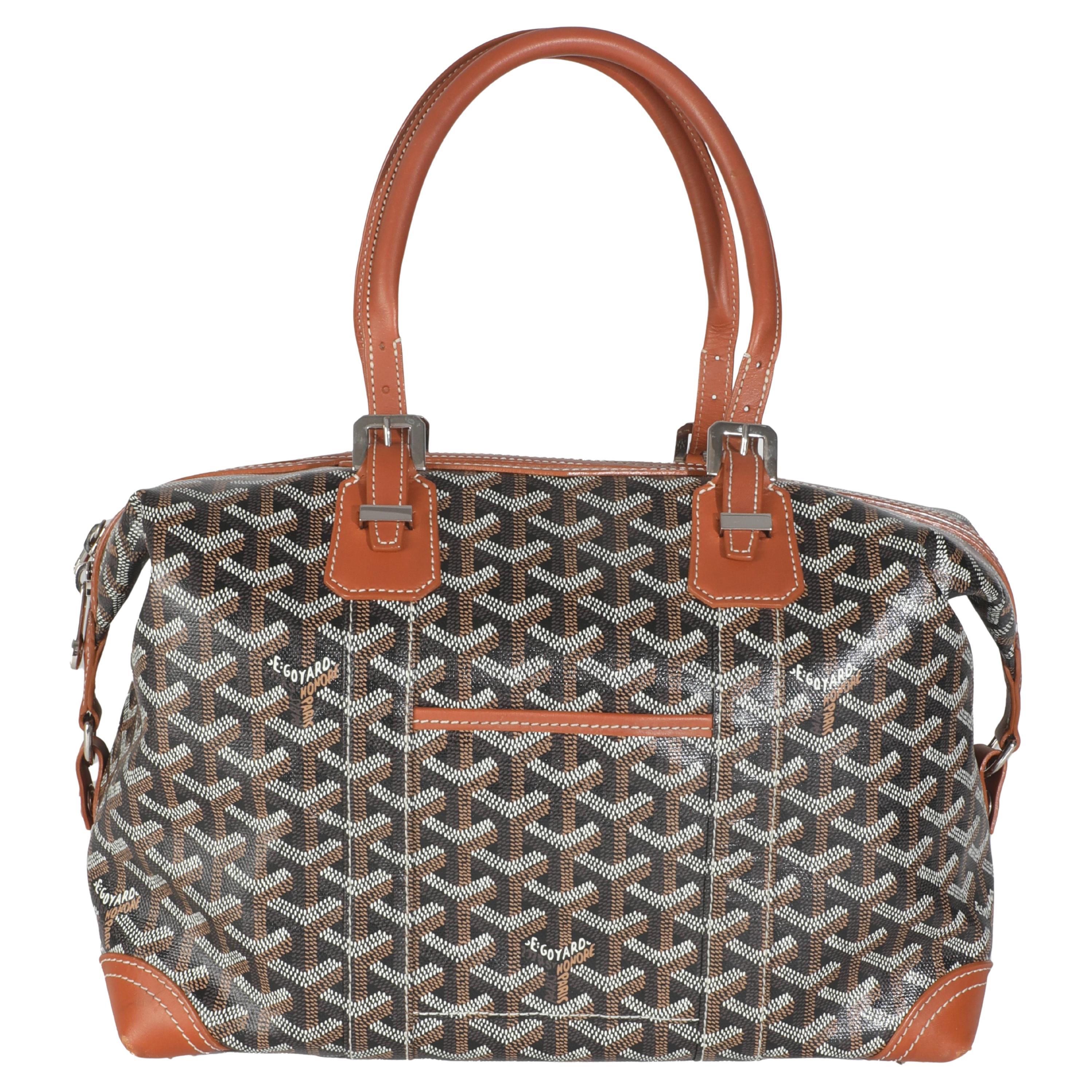 Goyard Gold Black Goyardine Canvas Boeing 30