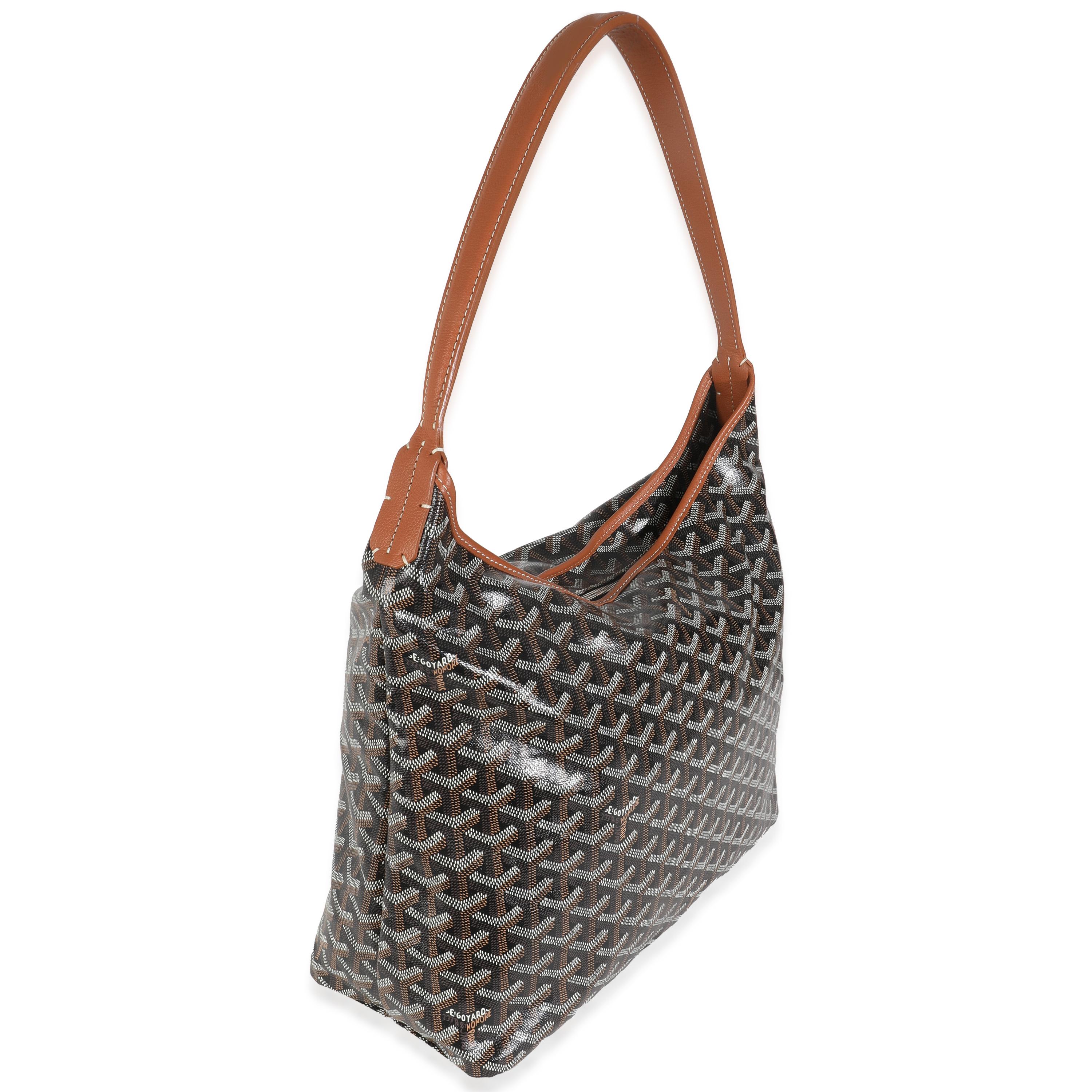 Goyard Gold Schwarz Goyardine Canvas Boheme PM (Grau) im Angebot