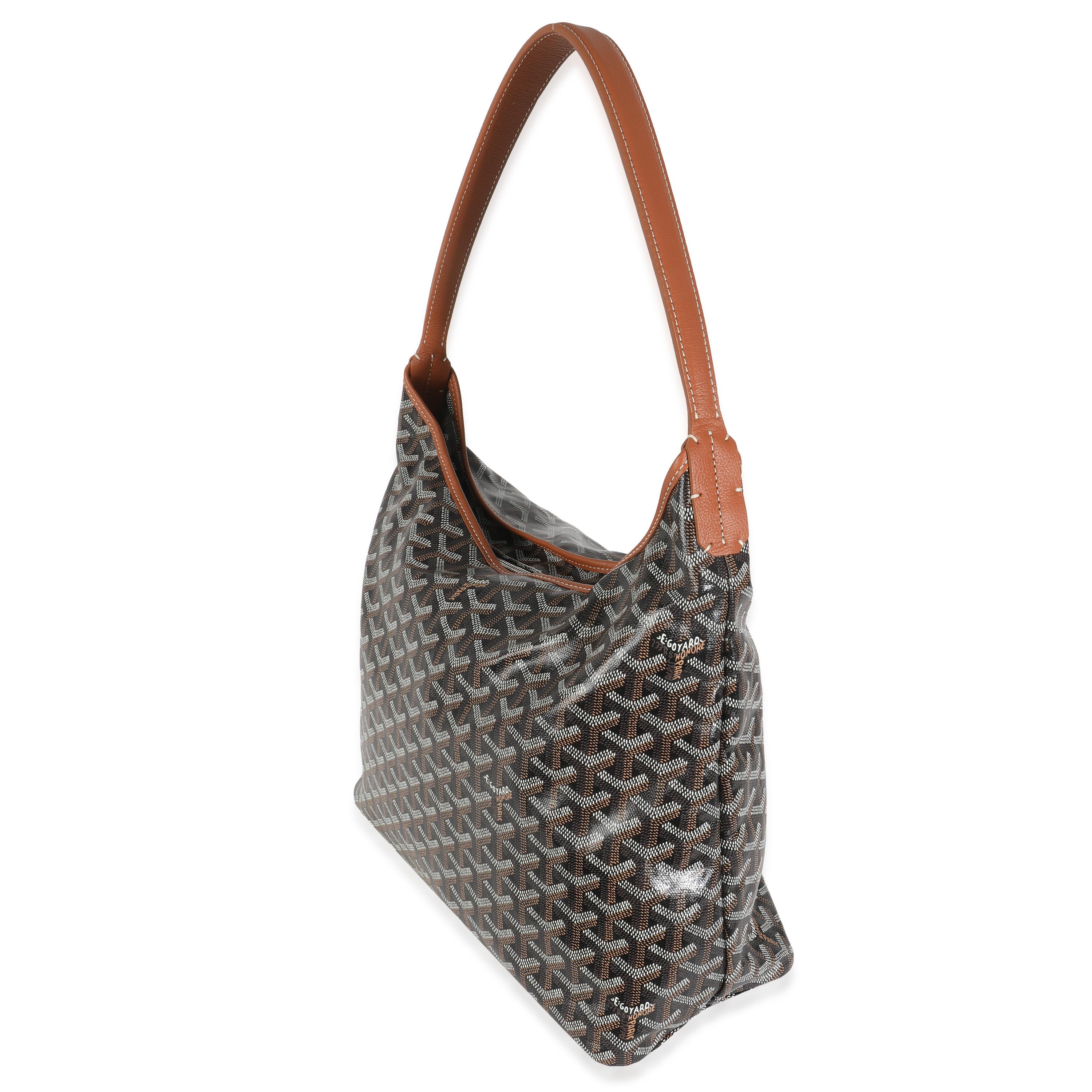 Goyard Gold Schwarz Goyardine Canvas Boheme PM im Zustand „Hervorragend“ im Angebot in New York, NY