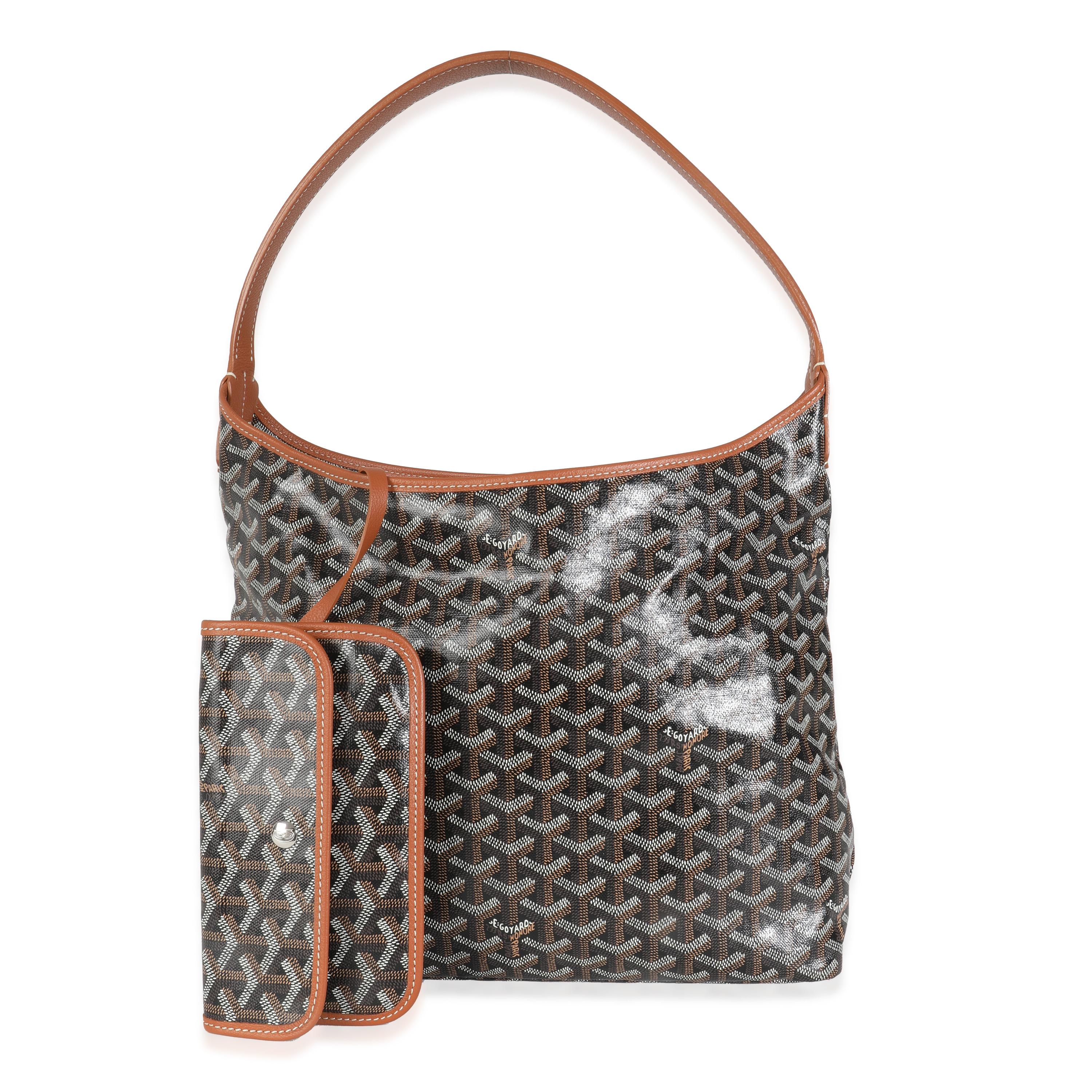 Goyard Gold Schwarz Goyardine Canvas Boheme PM im Angebot 1