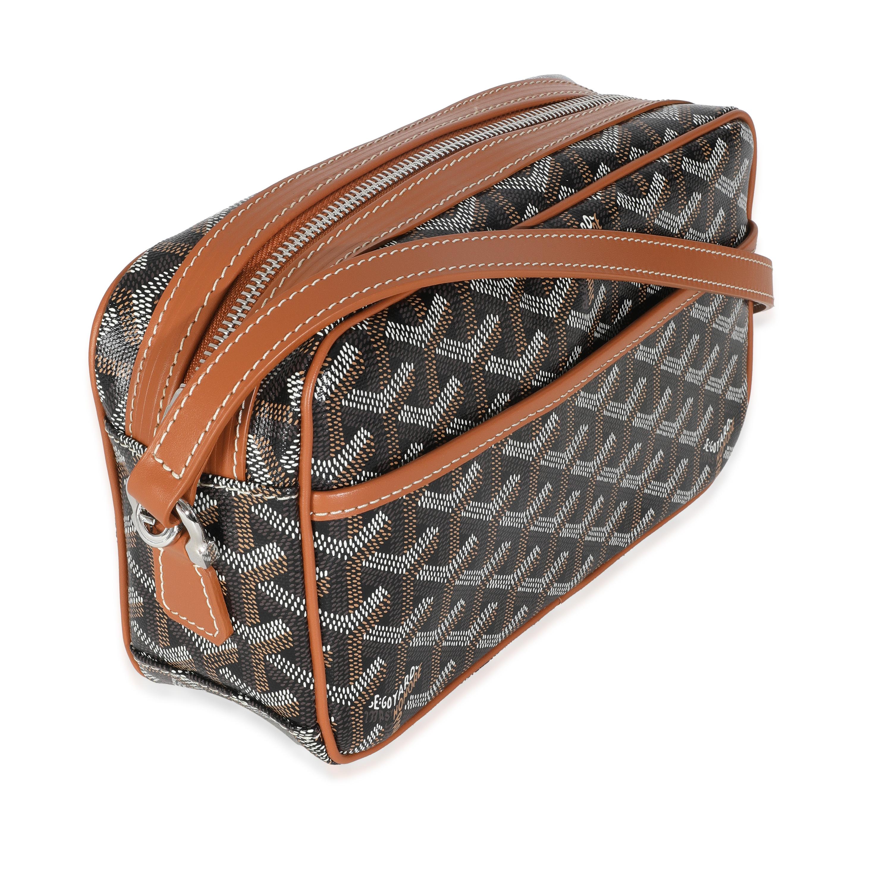 Goyard Gold Black Goyardine Canvas Cap Vert PM In Excellent Condition For Sale In New York, NY