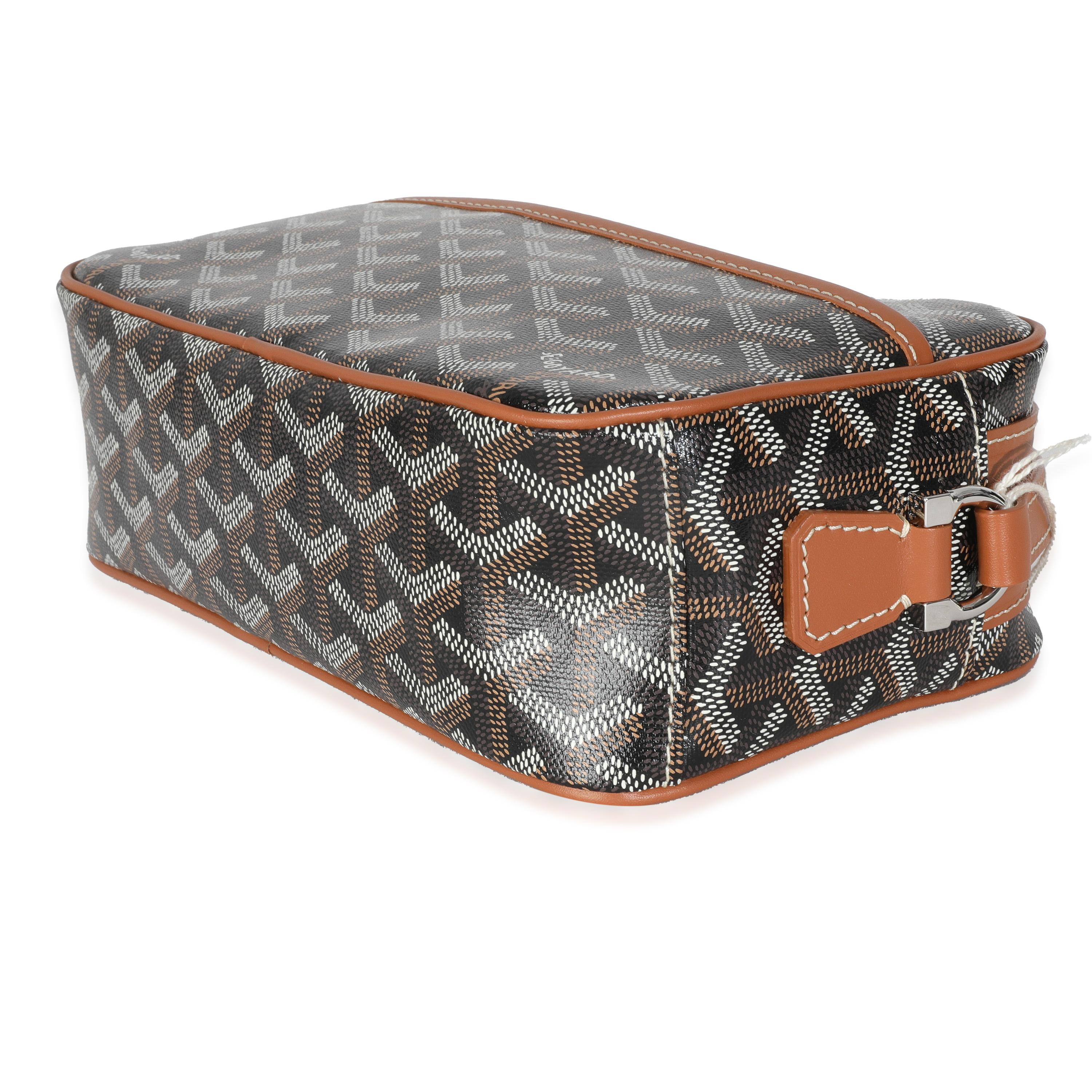 Goyard Gold Black Goyardine Canvas Cap Vert PM For Sale 1
