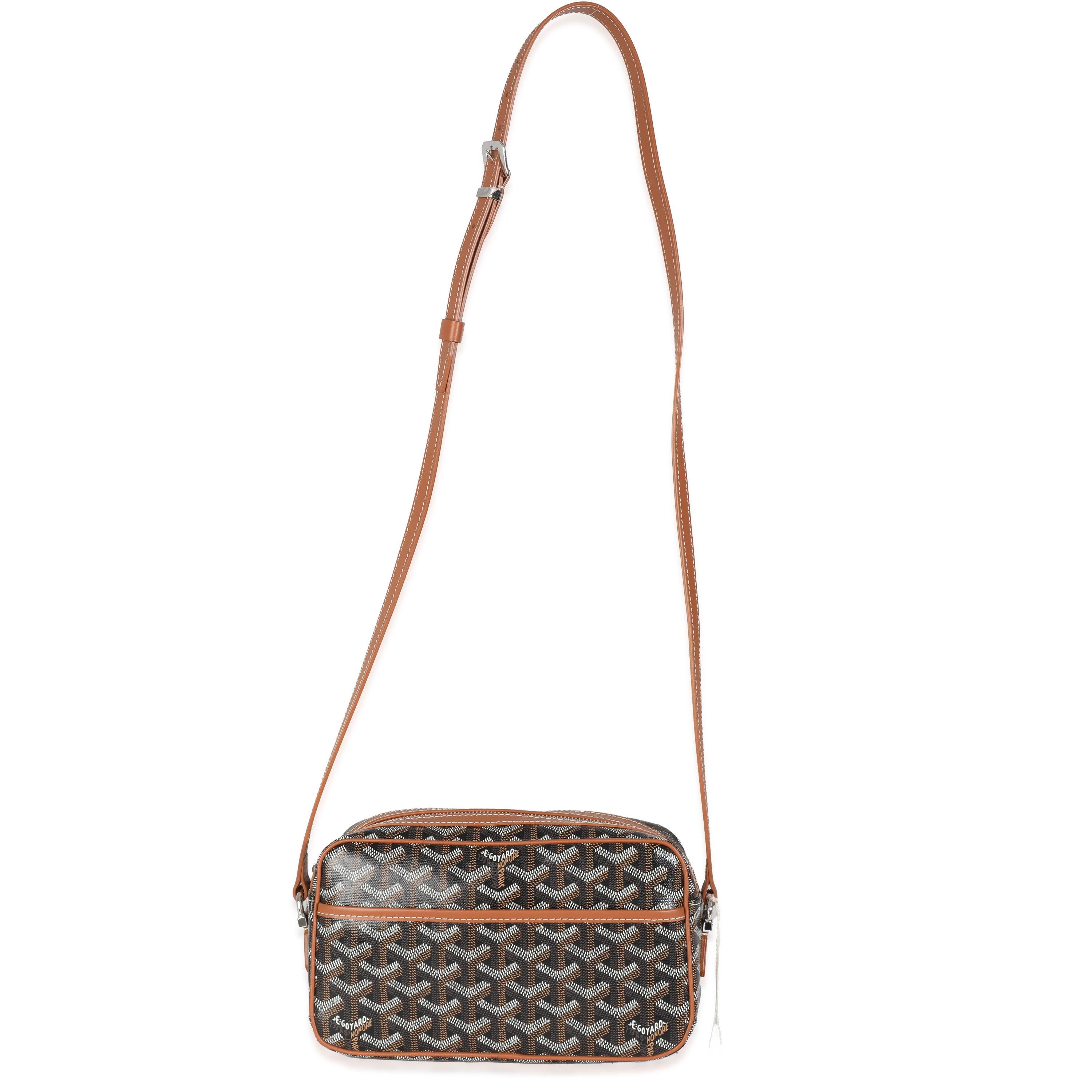 Goyard Gold Black Goyardine Canvas Cap Vert PM For Sale 2