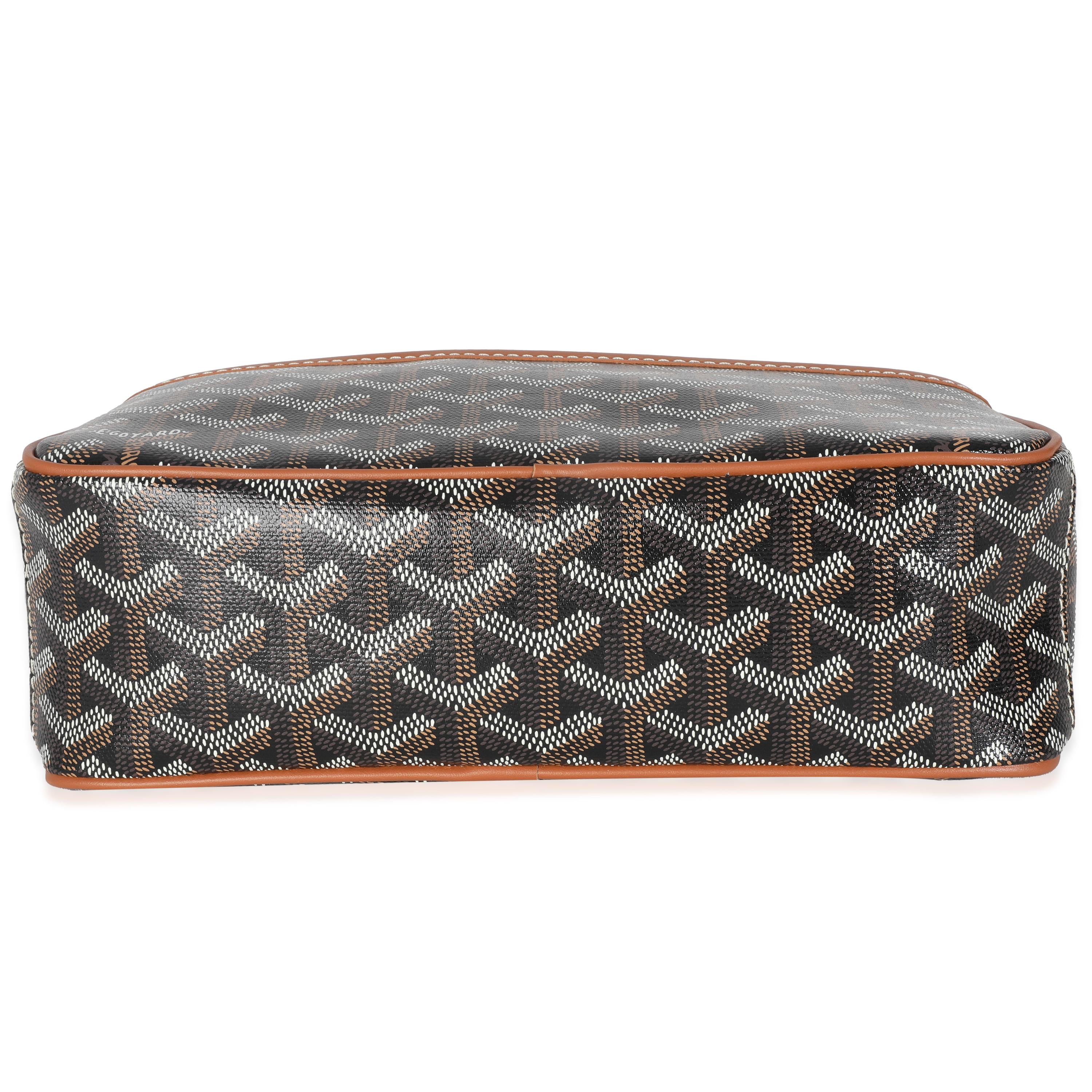 Goyard Gold Black Goyardine Canvas Cap Vert PM For Sale 4