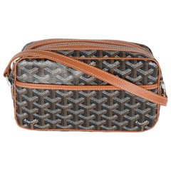 Goyard Gold Black Goyardine Canvas Cap Vert PM