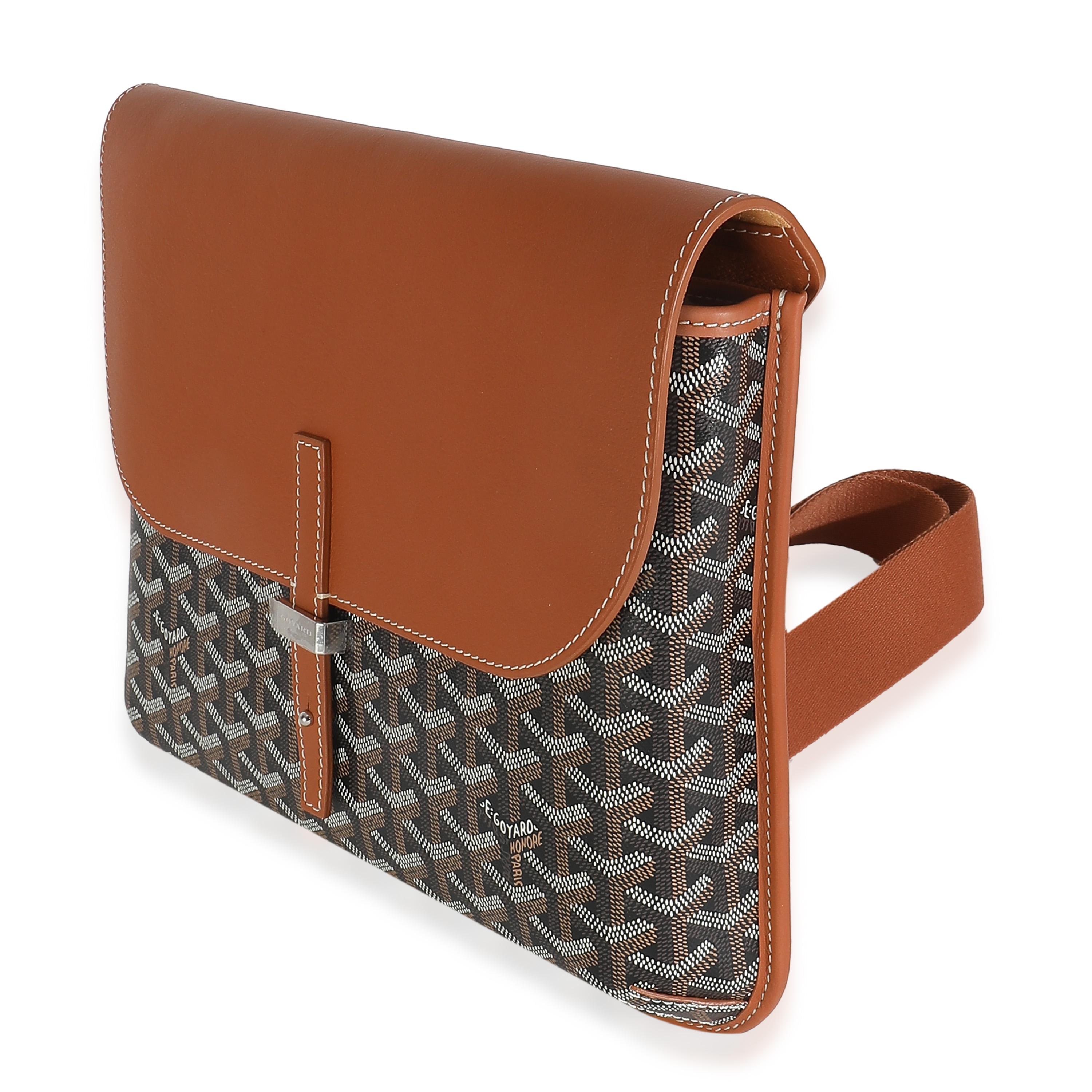 Goyard Oro Nero Goyardine Canvas Coursier Messenger MM In condizioni Nuovo in vendita a New York, NY