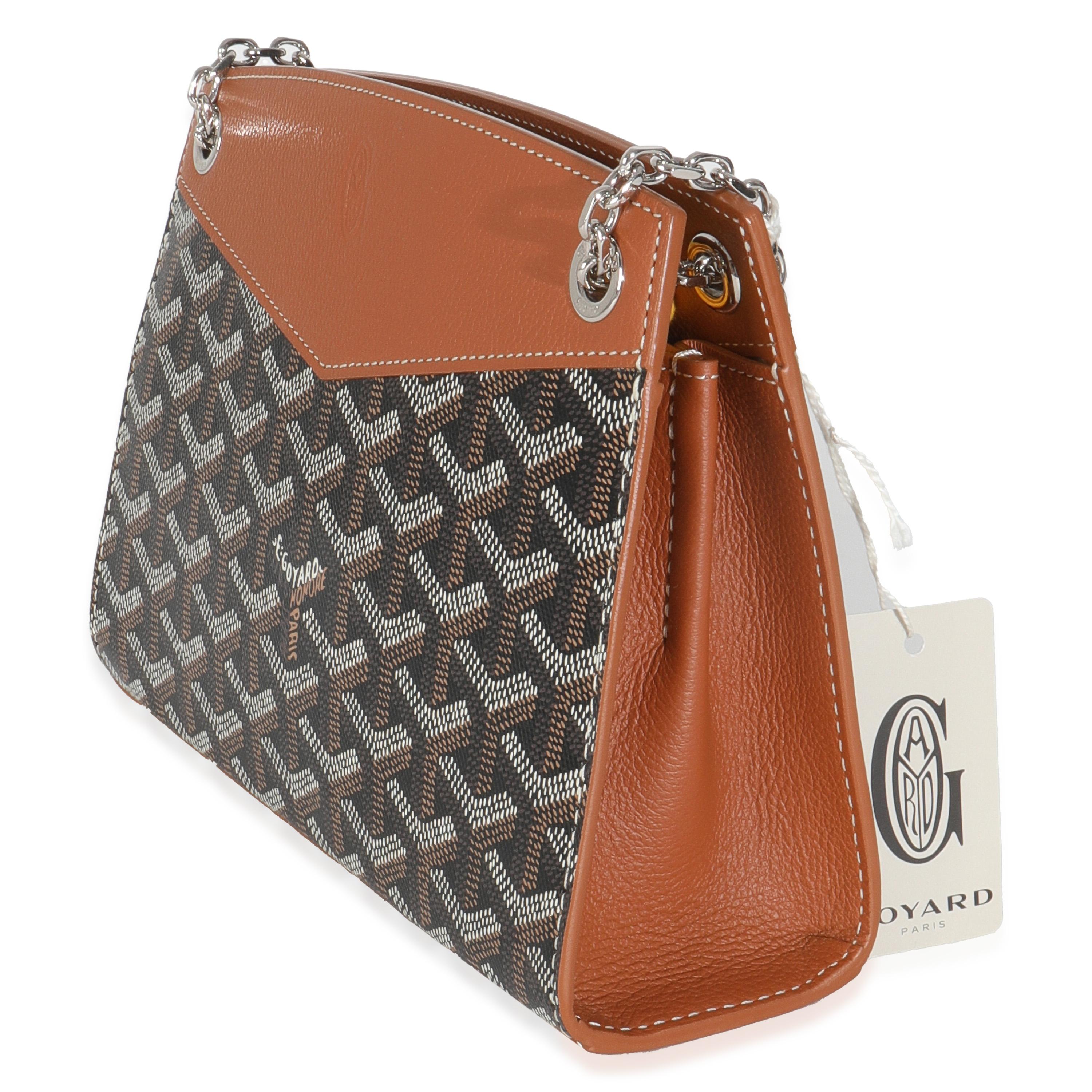 Goyard Oro Nero Goyardine Canvas Mini Rouette Struttura In condizioni ottime in vendita a New York, NY