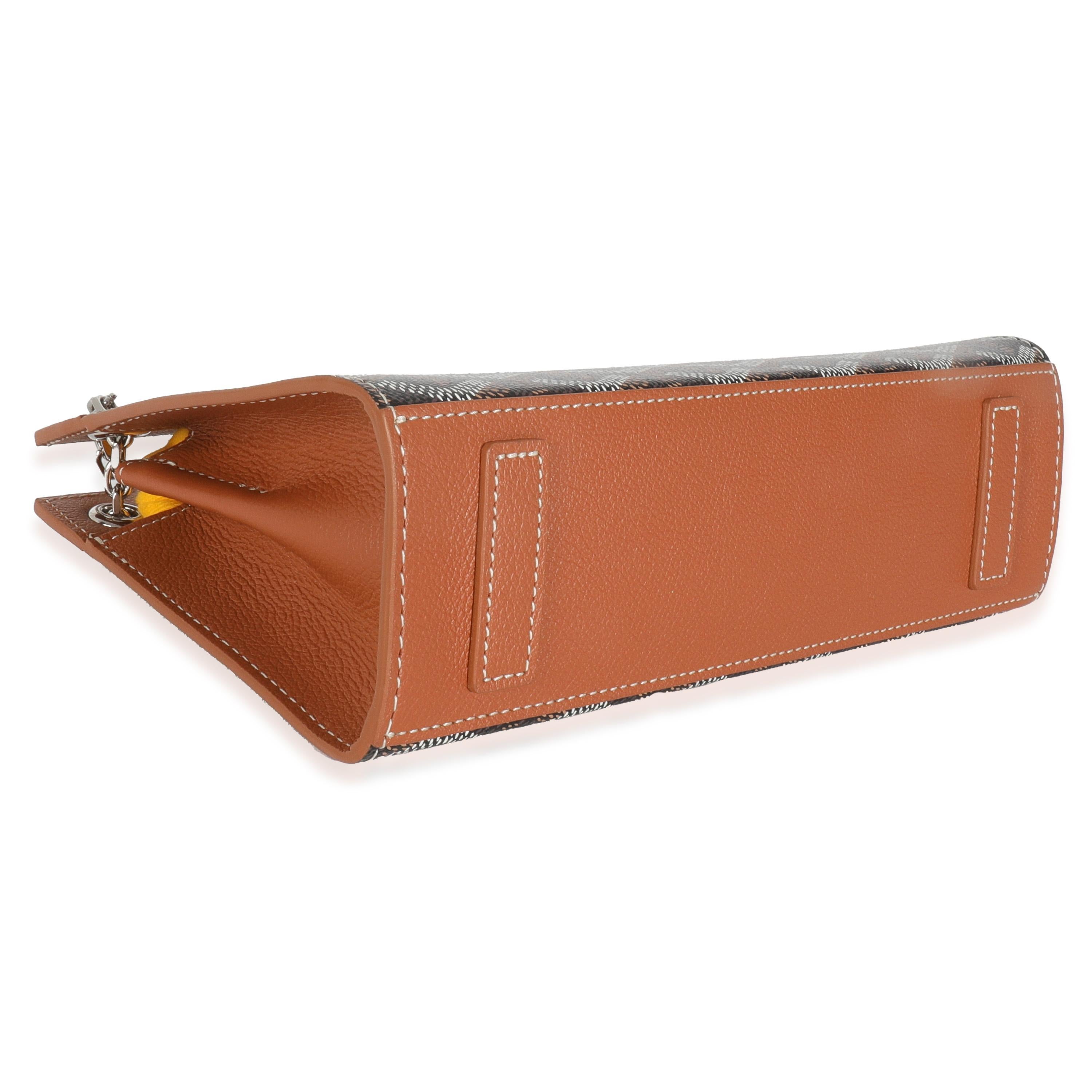 da uomo o donna Goyard Oro Nero Goyardine Canvas Mini Rouette Struttura in vendita