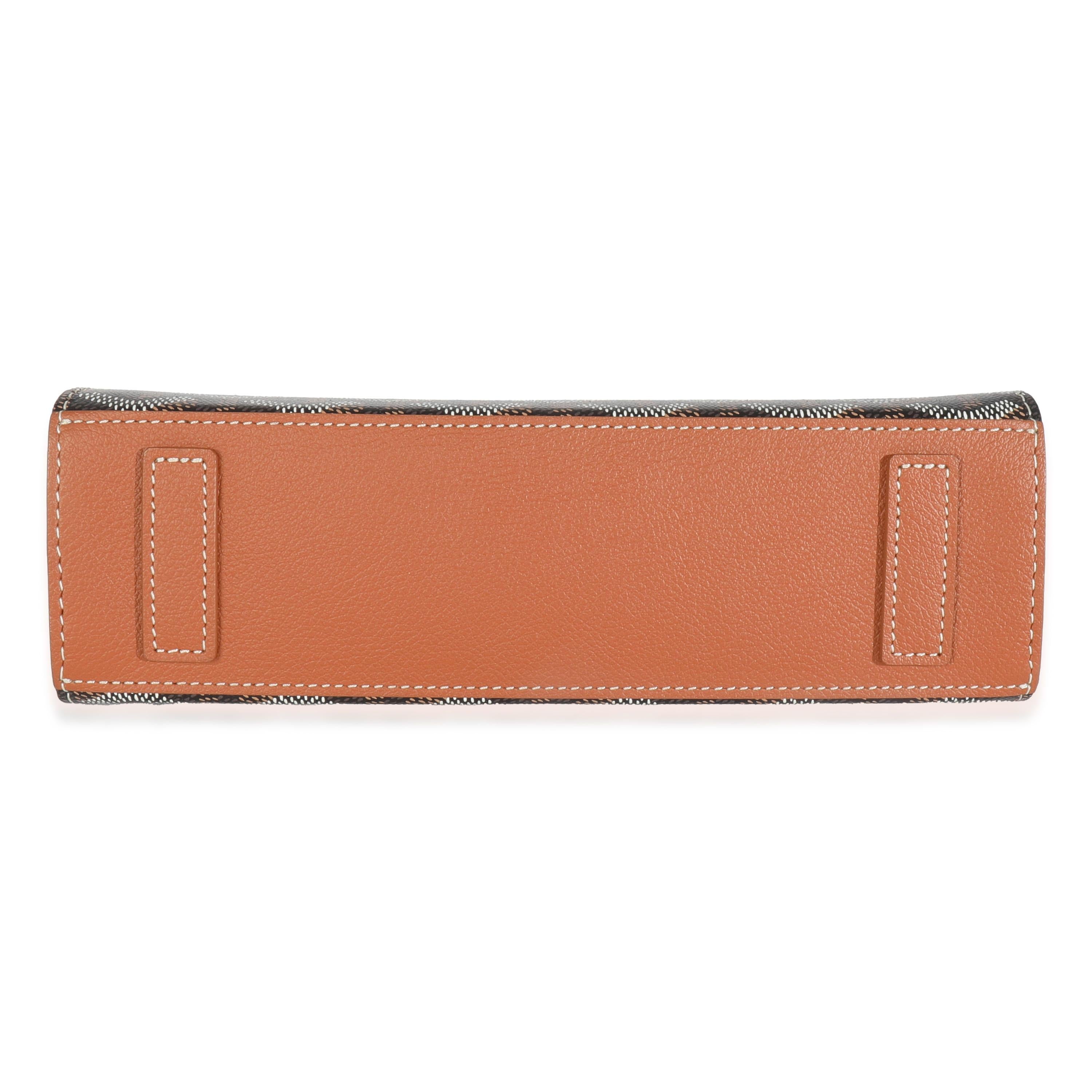 Goyard Oro Nero Goyardine Canvas Mini Rouette Struttura in vendita 3
